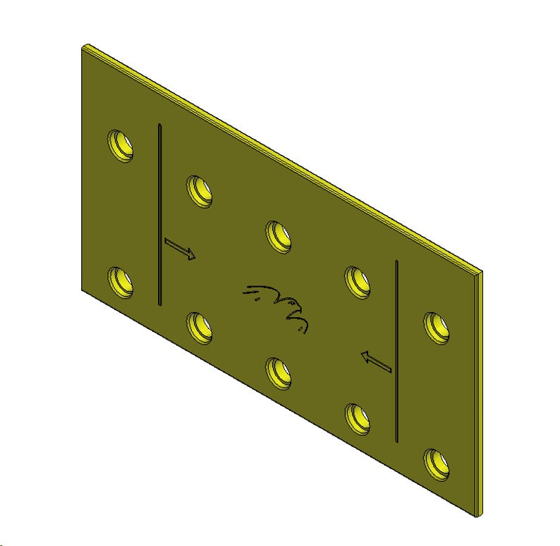 ValkPitched Plast Shim 3 mm för Strongline Heavy Duty Takkrok (125 st)