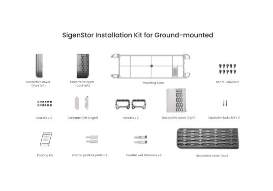 SigenStor Installationssats för markmonterad