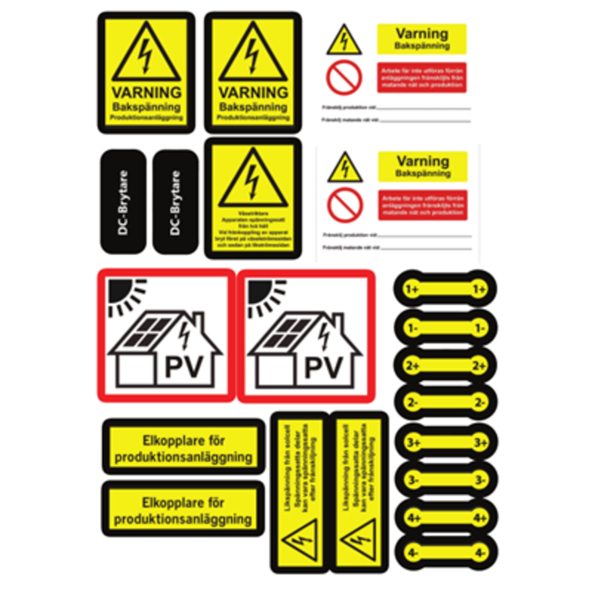 Märkningskit Solcellsanläggning